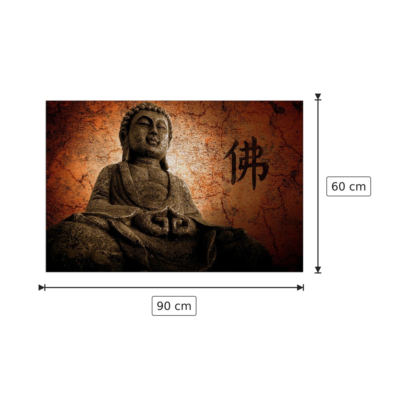 Buddha 2 - Art Studio - cm 90x60 - Pannello in MDF