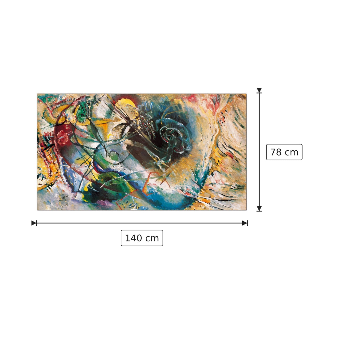 Improvvisazione - Vassily Kandinsky - cm 140x78 - Pannello in MDF