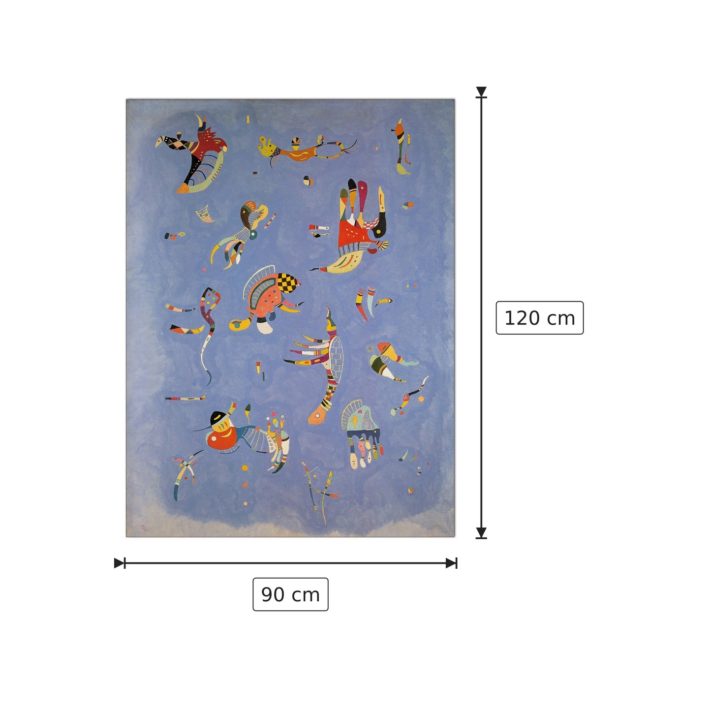 Cielo blu - Vassily Kandinsky - cm 90x120 - Pannello in MDF