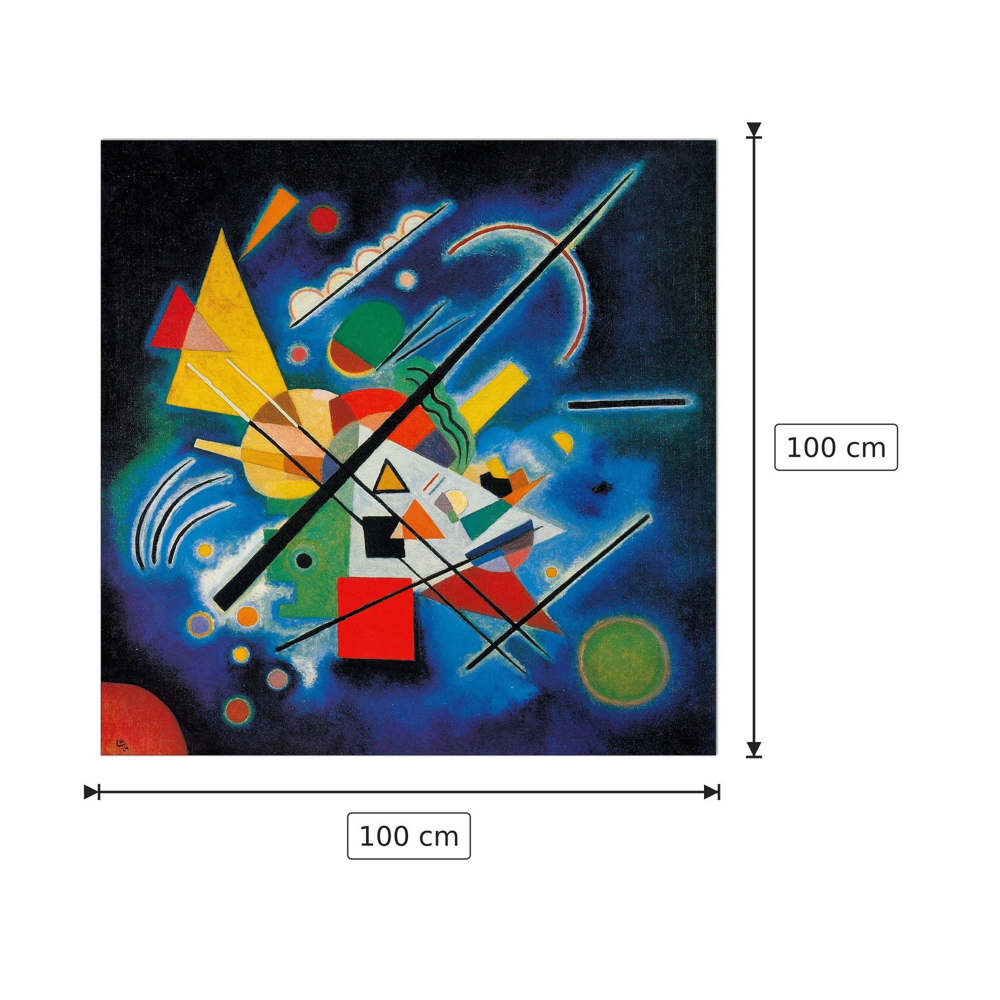 Dipinti in blu 1924 - Vassily Kandinsky - cm 100x100 - Pannello in MDF
