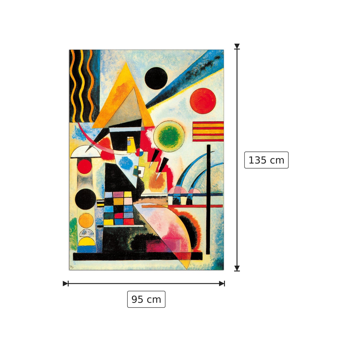 Ondeggiamento 1925 - Vassily Kandinsky - cm 95x135 - Pannello in MDF