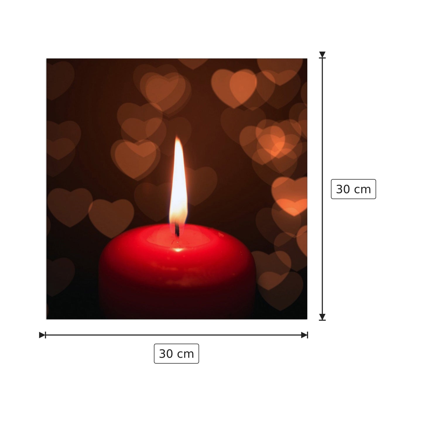 Red fire - Art Studio - cm 30x30 - Pannello in MDF