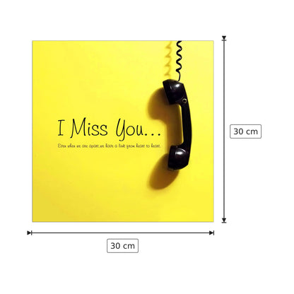 I miss youâ?¦ - Art Studio - cm 30x30 - Pannello in MDF