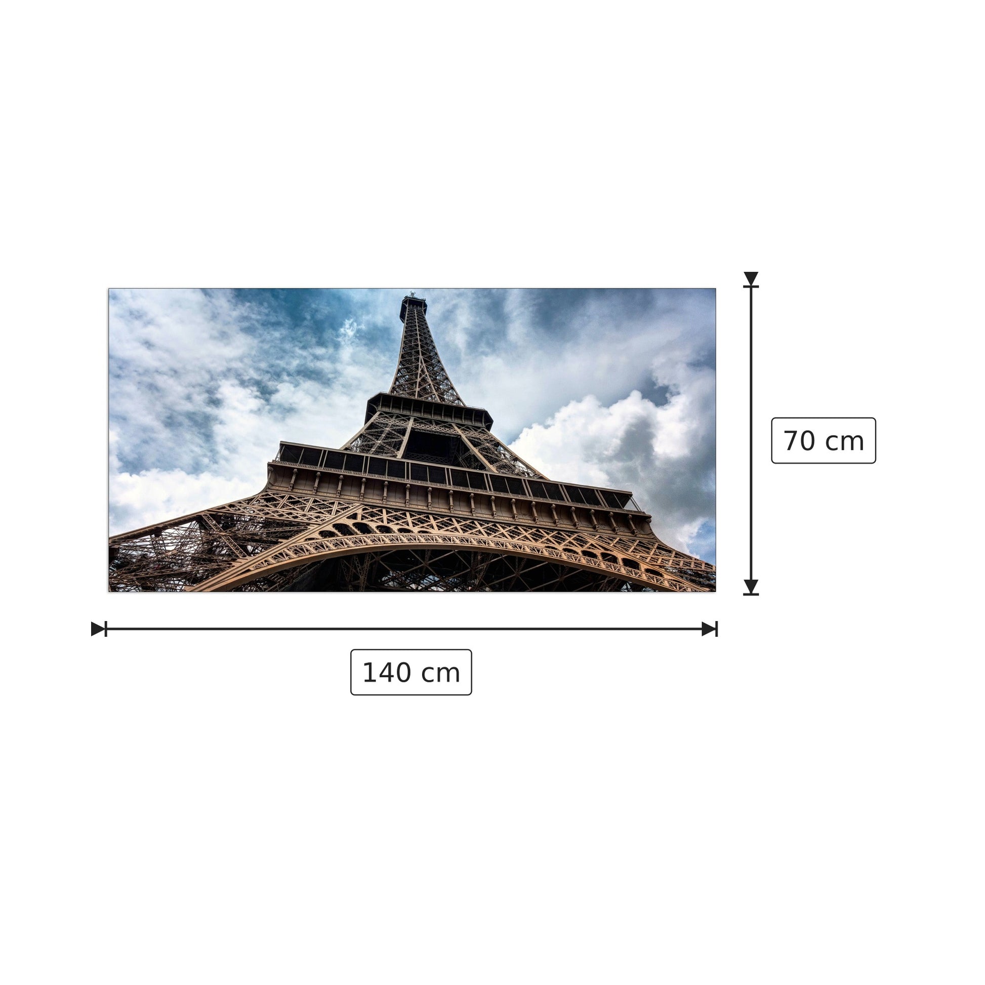 Cloudy Eiffel - Art Studio - cm 140x70 - Pannello in MDF