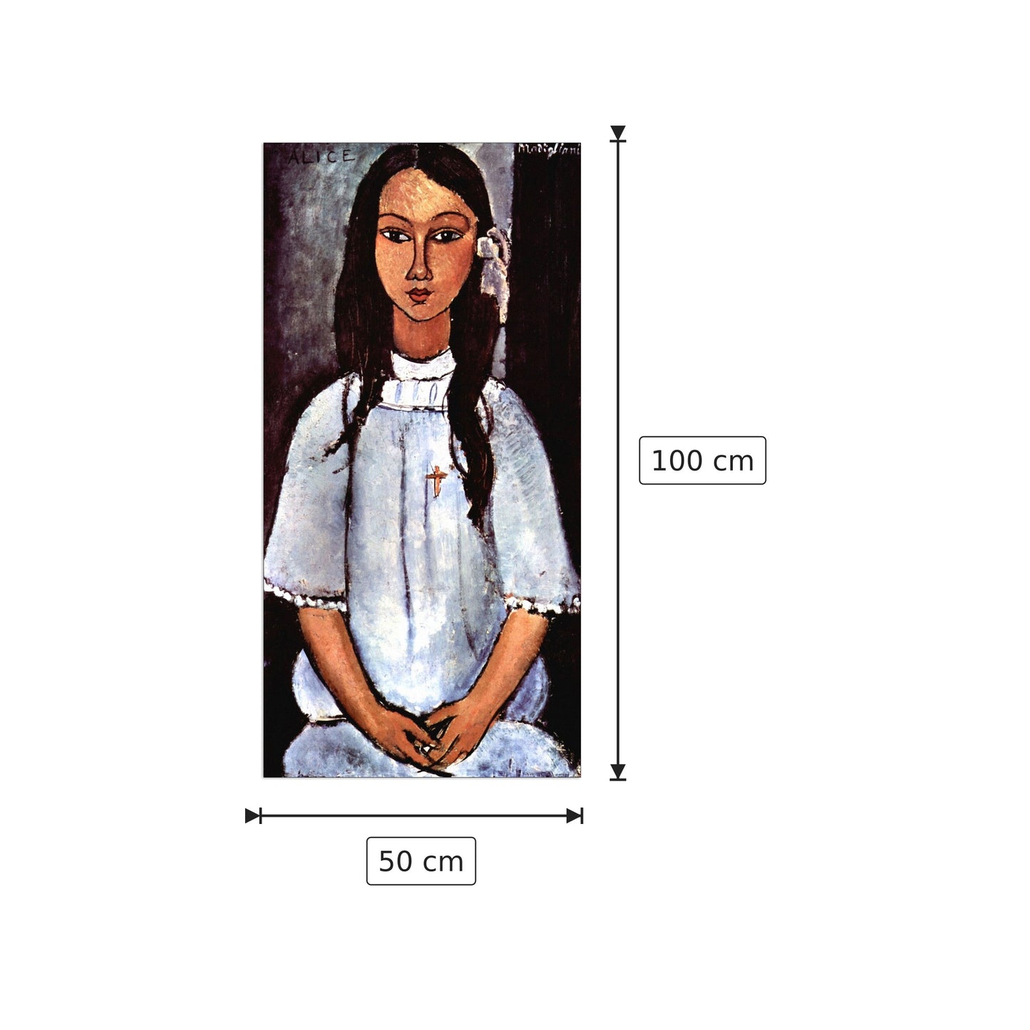 Alice - Modigliani Amedeo - cm 50x100 - Pannello in MDF