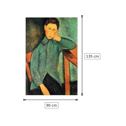 Boy in a blue jacket - Modigliani Amedeo - cm 90x135 - Pannello in MDF