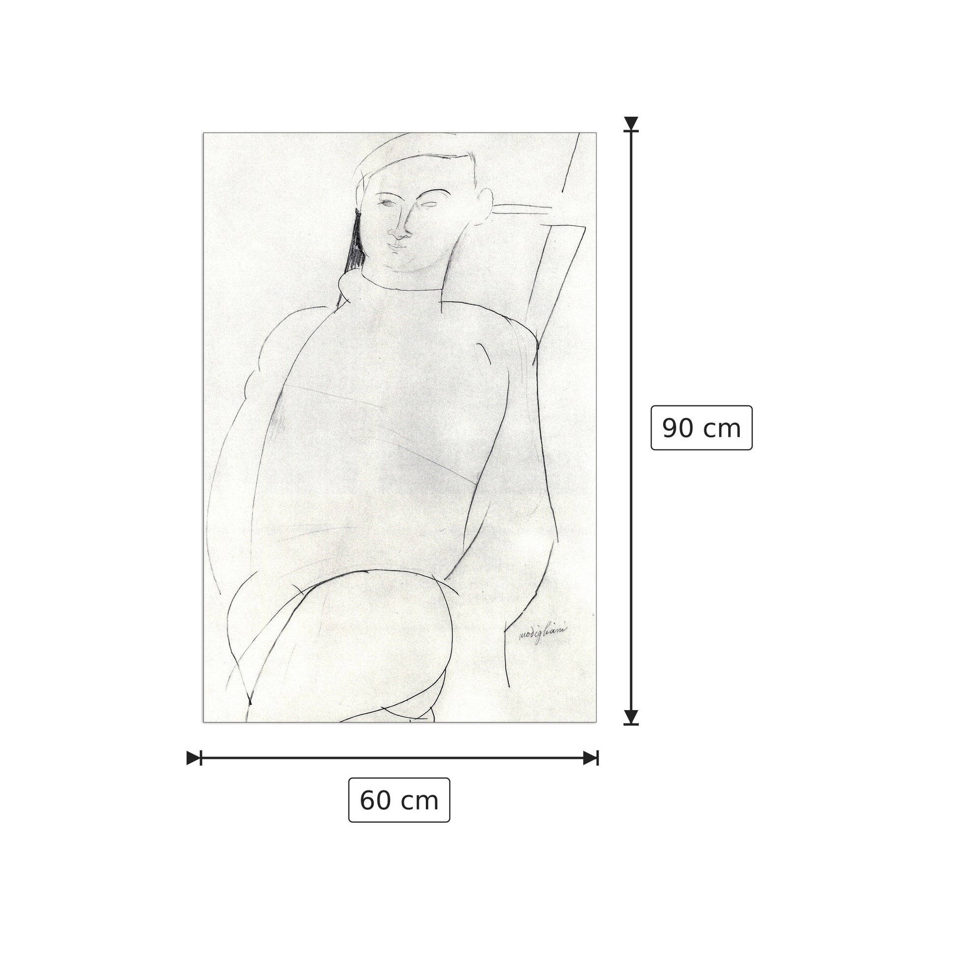 Jacques Lipchitz - Modigliani Amedeo - cm 60x90 - Pannello in MDF