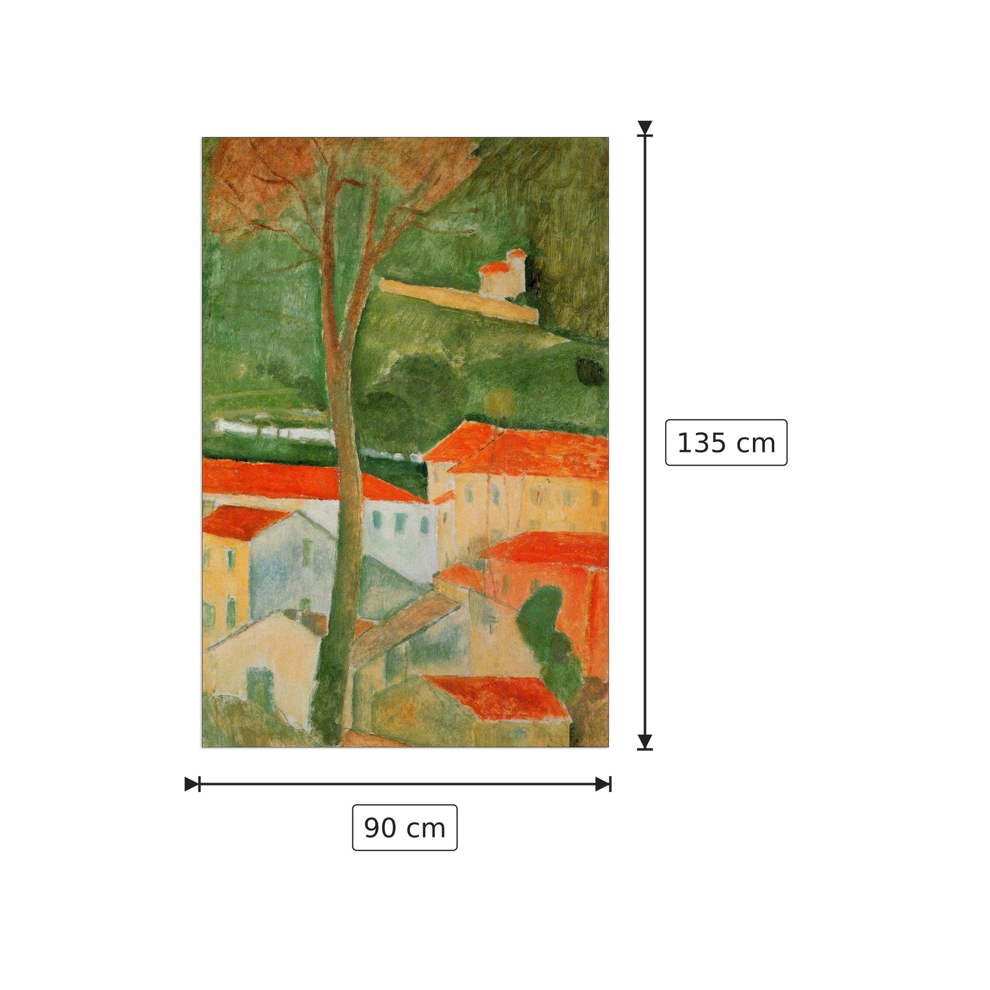 Landscape - Modigliani Amedeo - cm 90x135 - Pannello in MDF