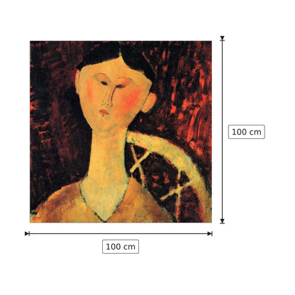 Portrait of Beatrice Hastings - Modigliani Amedeo - cm 100x100 - Pannello in MDF