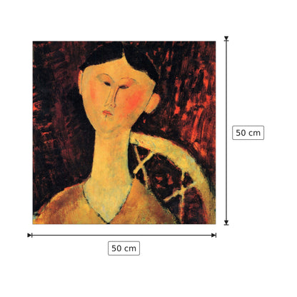 Portrait of Beatrice Hastings - Modigliani Amedeo - cm 50x50 - Pannello in MDF