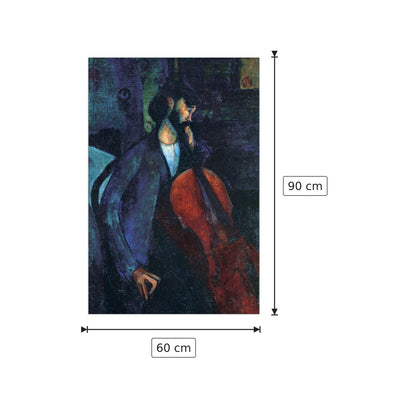 The Cellist - Modigliani Amedeo - cm 60x90 - Pannello in MDF