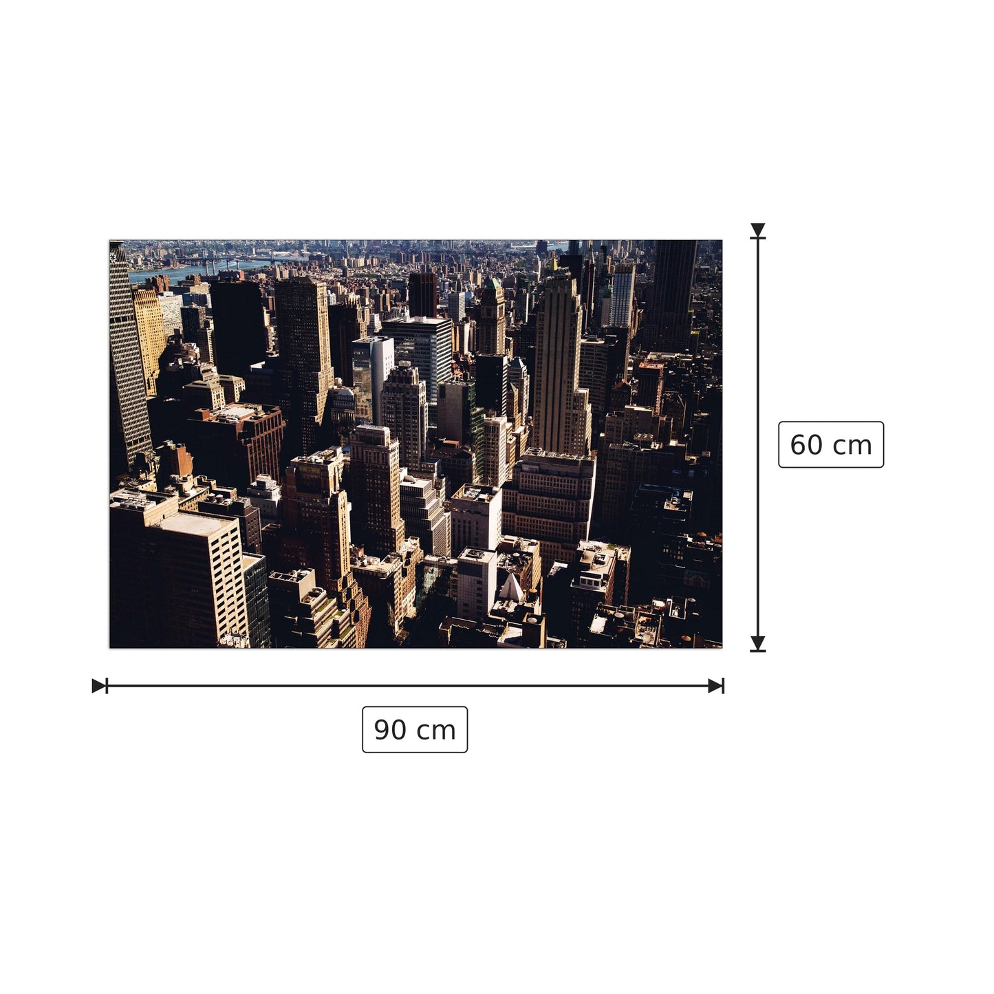 Manhattan Buildings - Jenn Richardson - cm 90x60 - Pannello in MDF