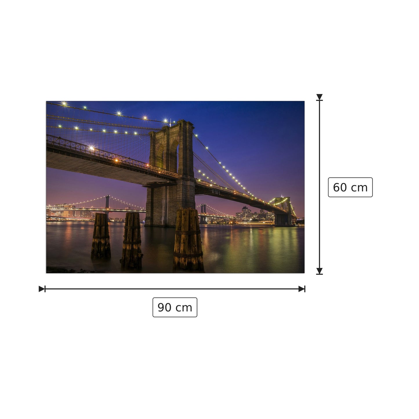 Brooklyn bridge - Art Studio - cm 90x60 - Pannello in MDF