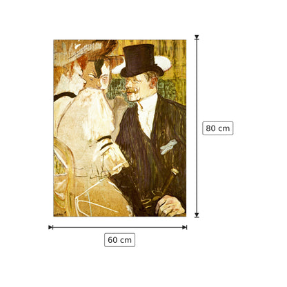 Anglais at Moulin Rouge - Toulouse-Lautrec - cm 60x80 - Pannello in MDF