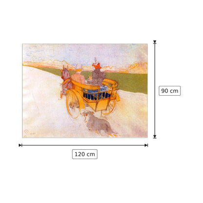 Carriage with Dog - Toulouse-Lautrec - cm 120x90 - Pannello in MDF