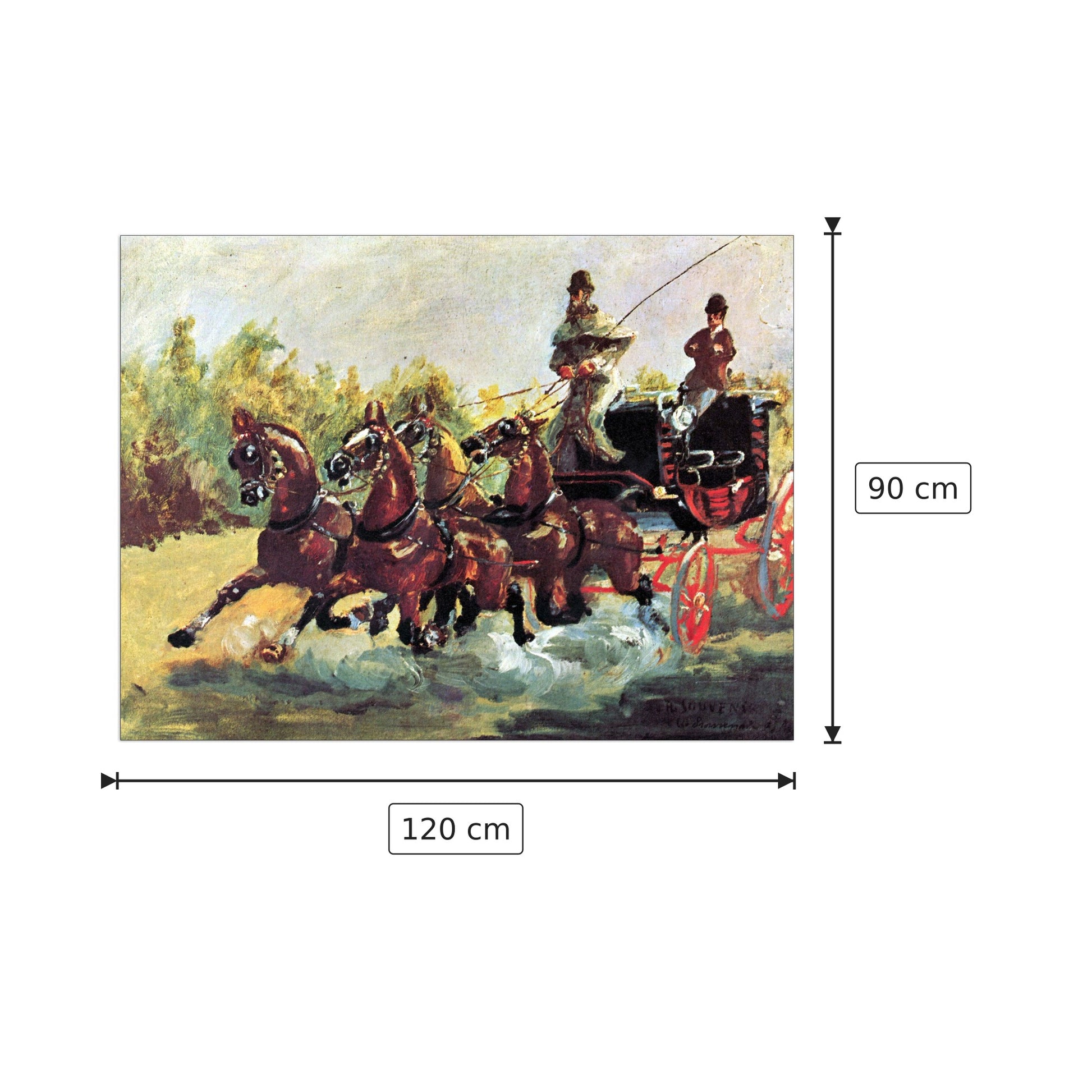 Count Alphonse - Toulouse-Lautrec - cm 120x90 - Pannello in MDF