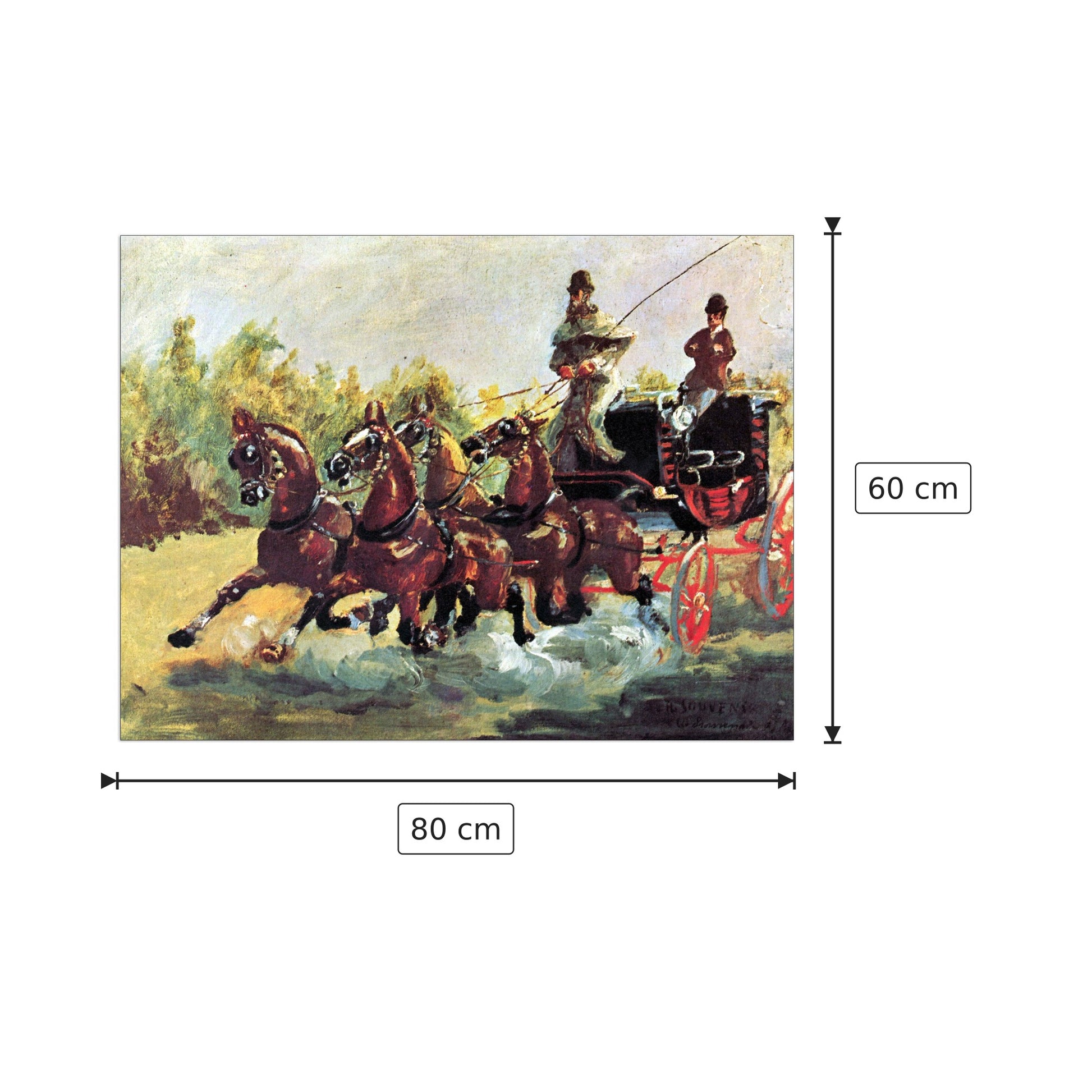 Count Alphonse - Toulouse-Lautrec - cm 80x60 - Pannello in MDF