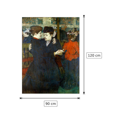 Dancing a Valse - Toulouse-Lautrec - cm 90x120 - Pannello in MDF