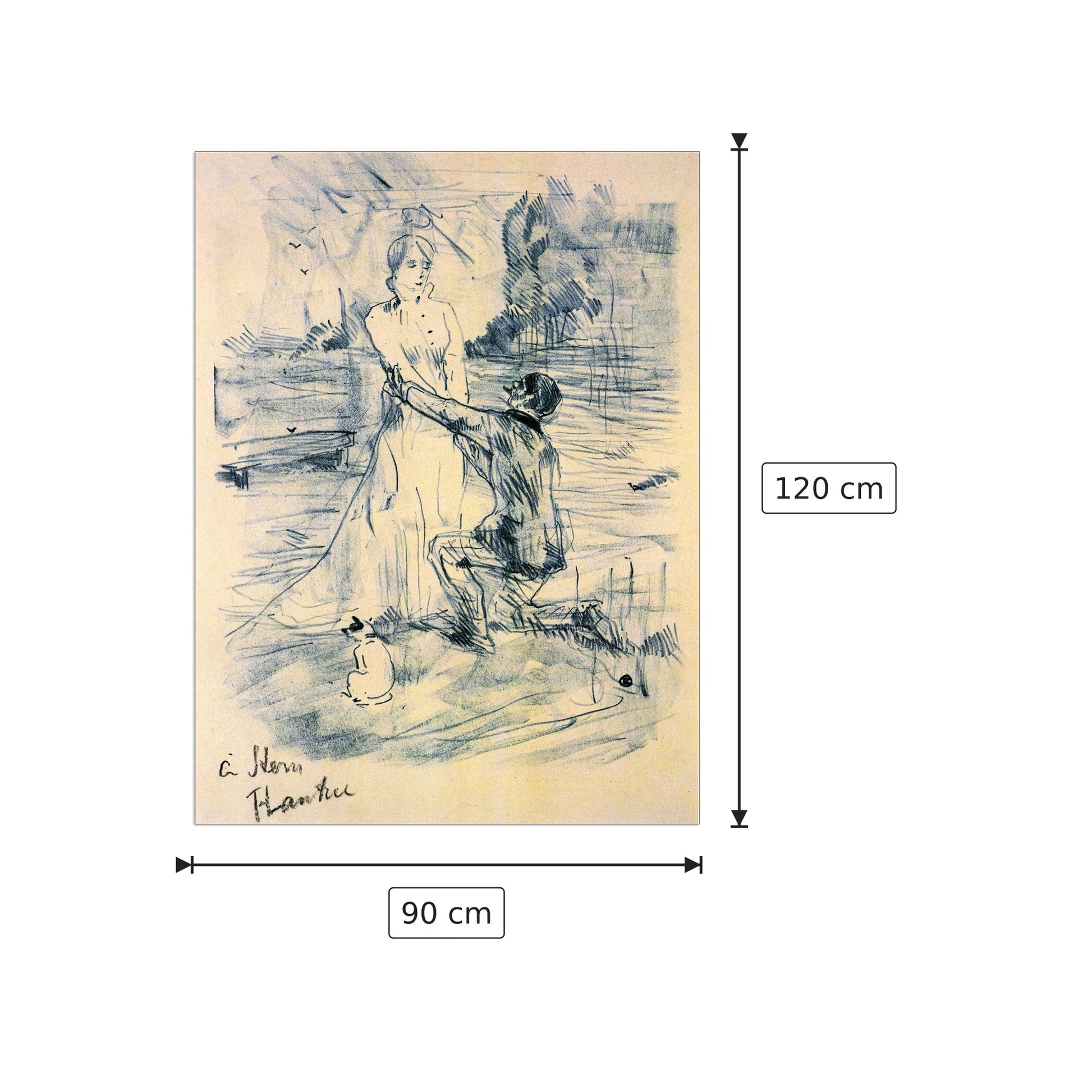 Declaration - Toulouse-Lautrec - cm 90x120 - Pannello in MDF