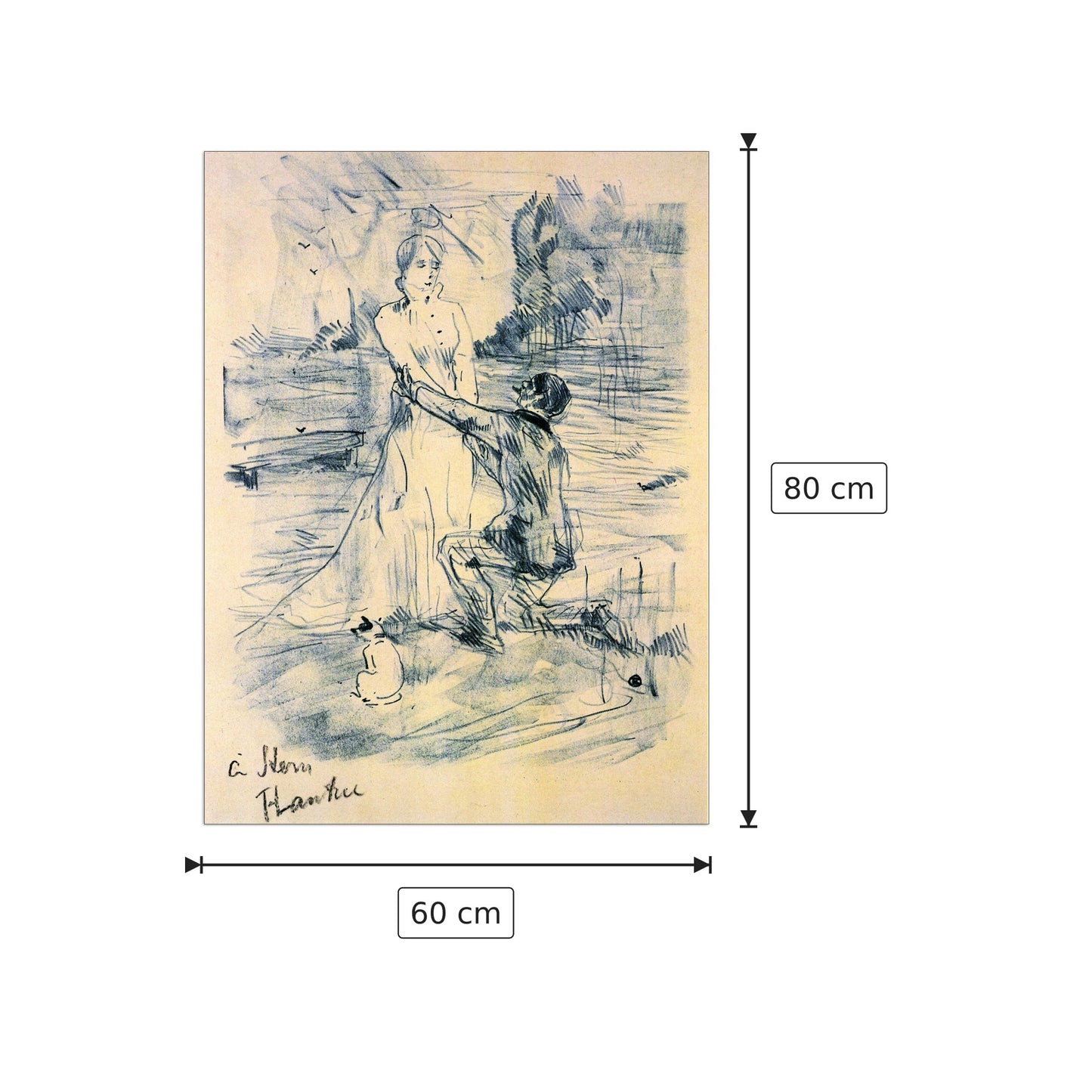Declaration - Toulouse-Lautrec - cm 60x80 - Pannello in MDF