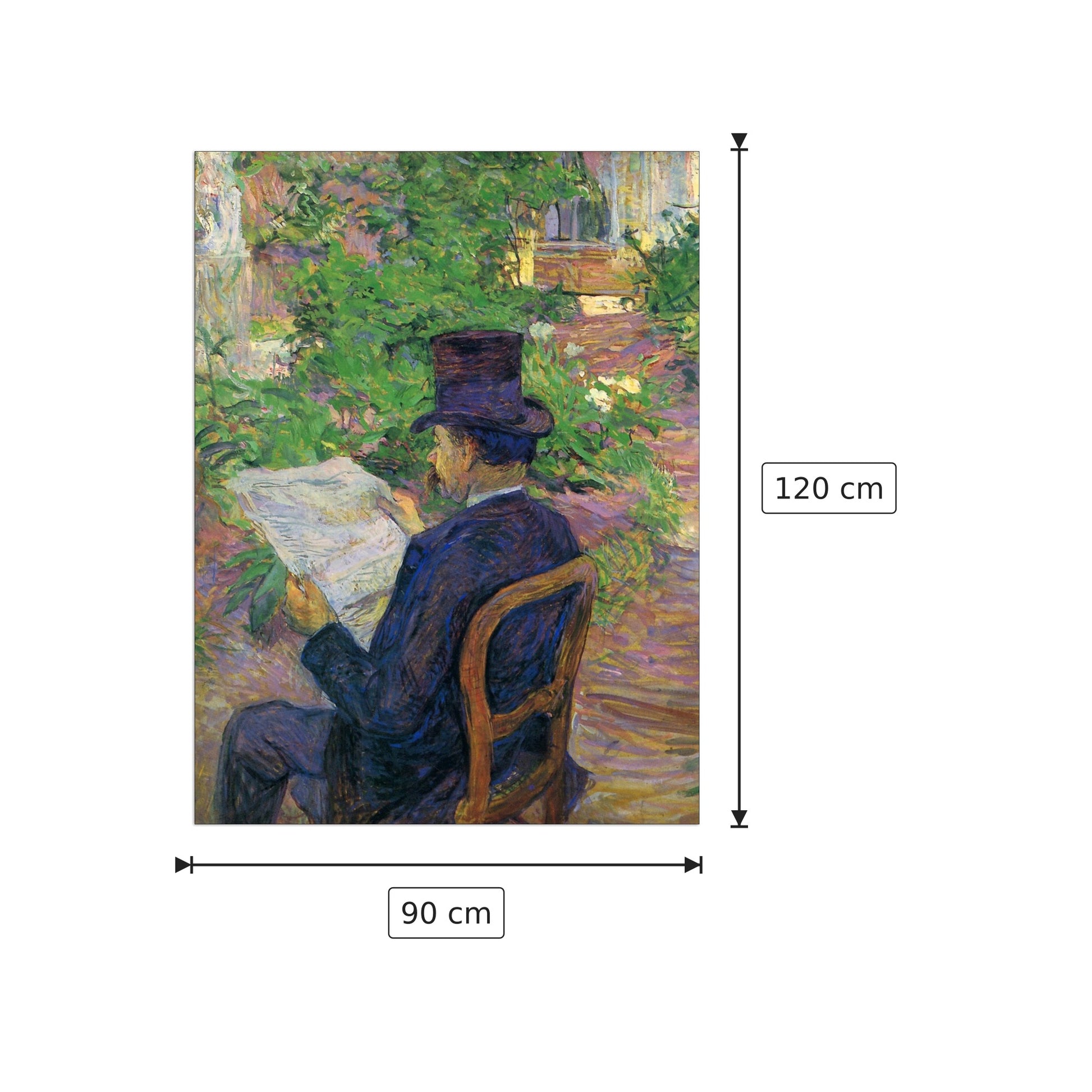 Desire Dihau - Toulouse-Lautrec - cm 90x120 - Pannello in MDF
