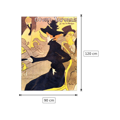 Diva Japonais - Toulouse-Lautrec - cm 90x120 - Pannello in MDF