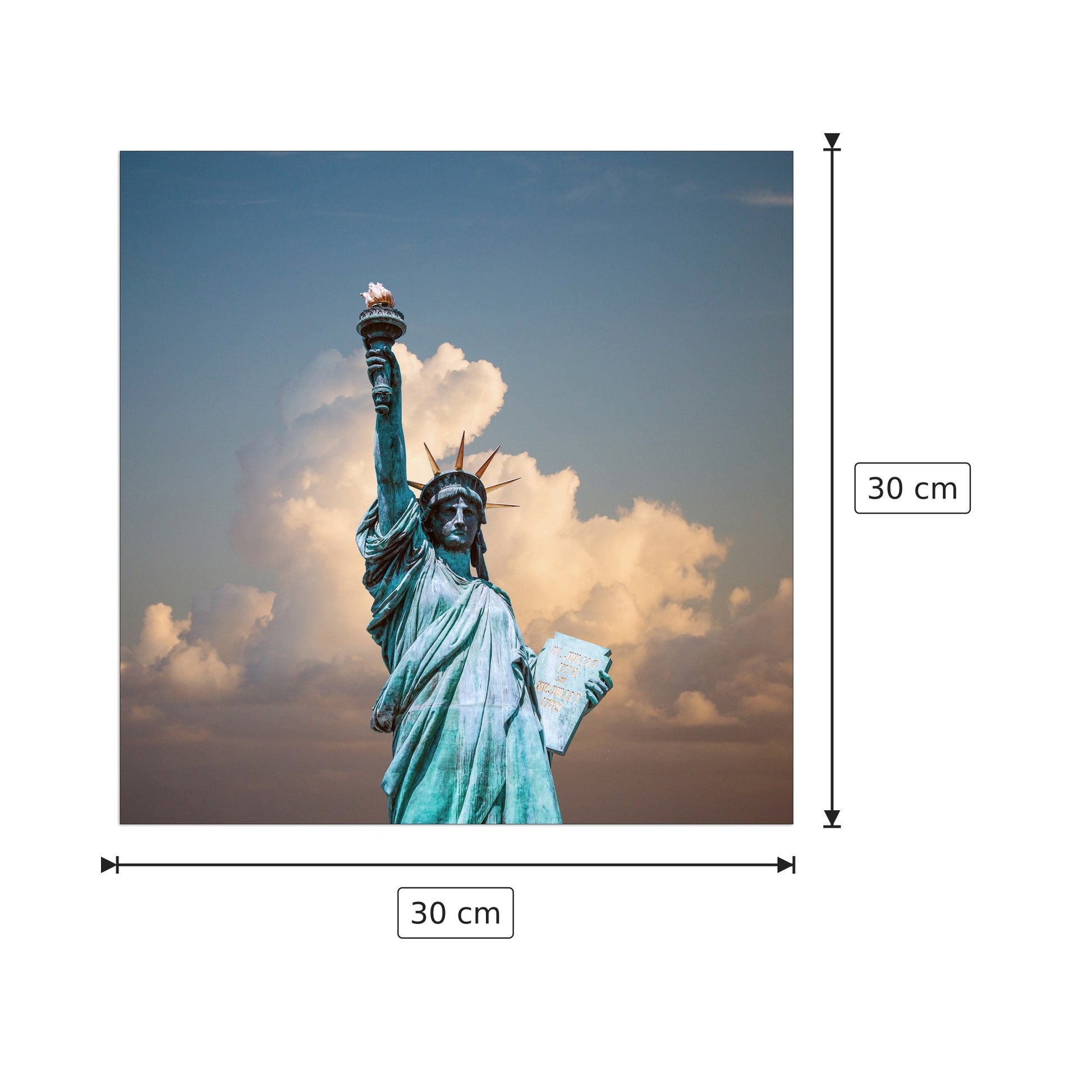 Statue of Liberty - Art Studio - cm 30x30 - Pannello in MDF