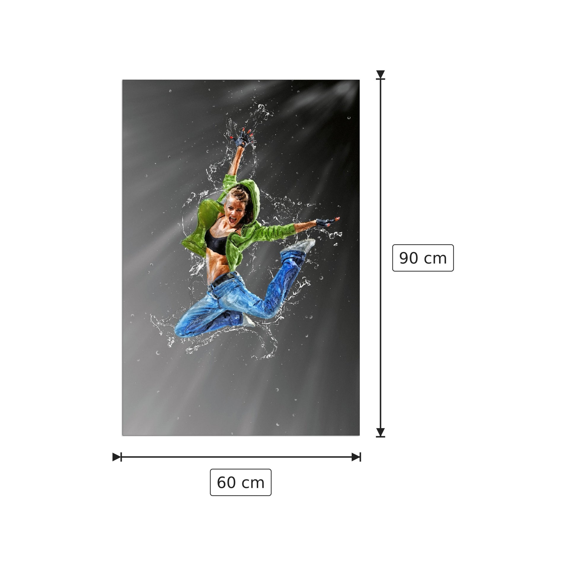 Jumping - Art Studio - cm 60x90 - Pannello in MDF