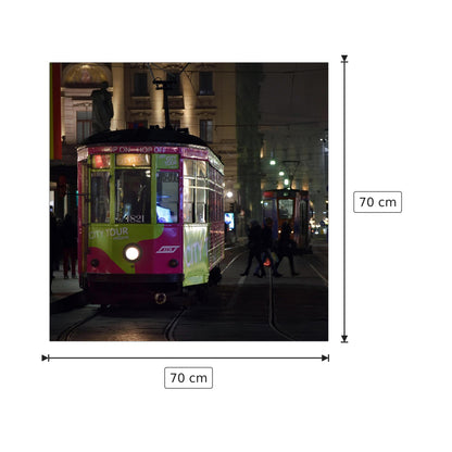 Tram Milano - Art Studio - cm 70x70 - Pannello in MDF