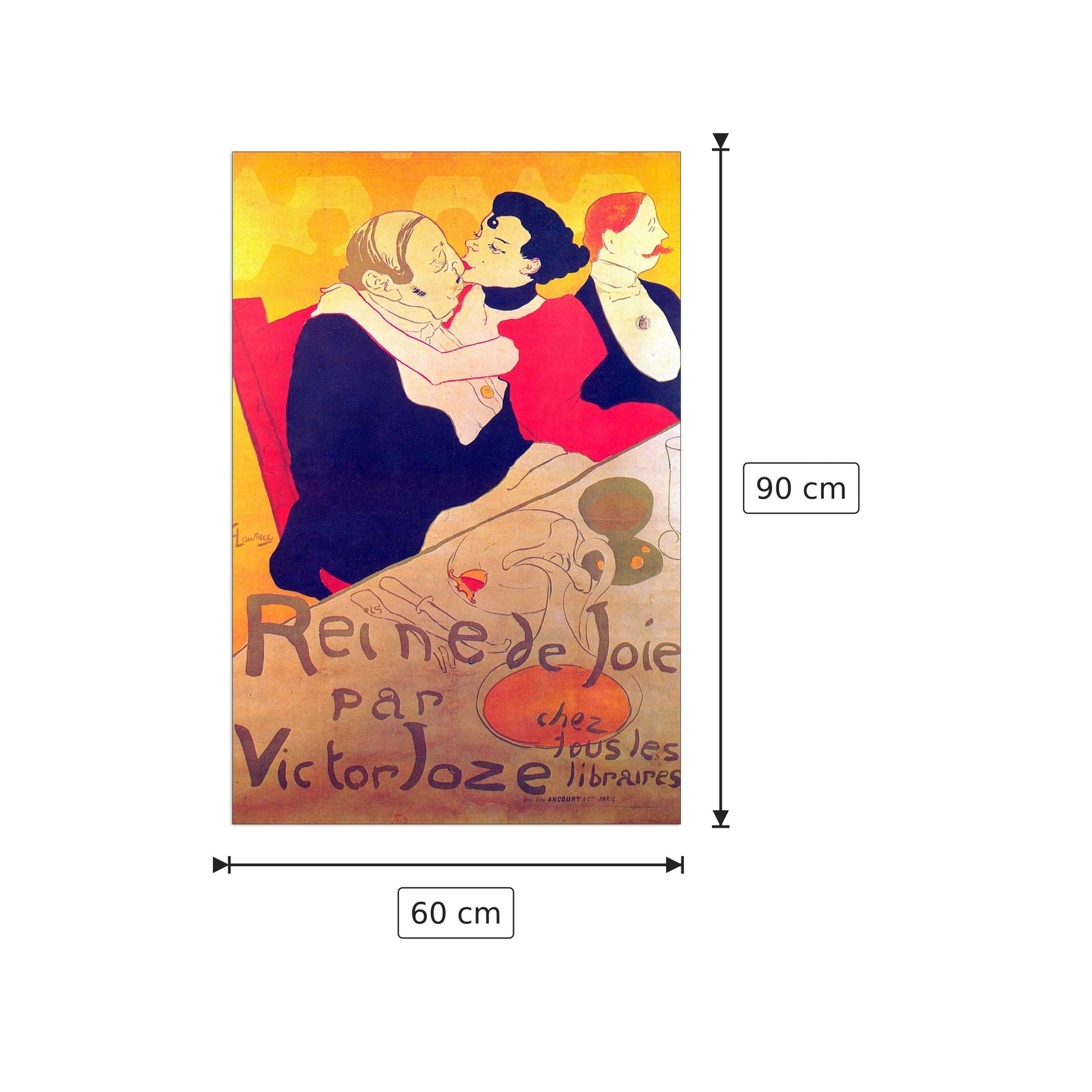 Rene de Joie - Toulouse-Lautrec - cm 60x90 - Pannello in MDF