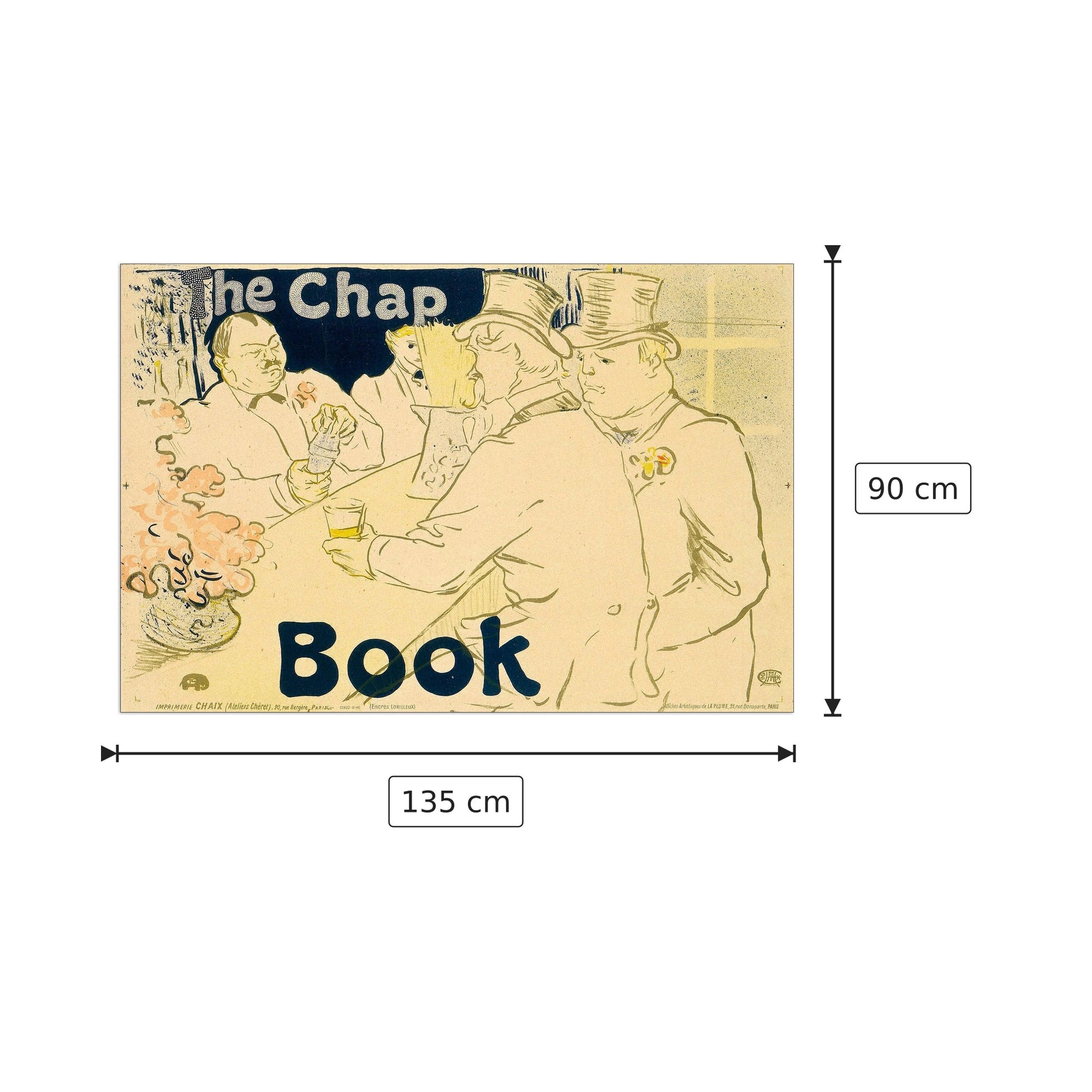 The Chap - Toulouse-Lautrec - cm 135x90 - Pannello in MDF