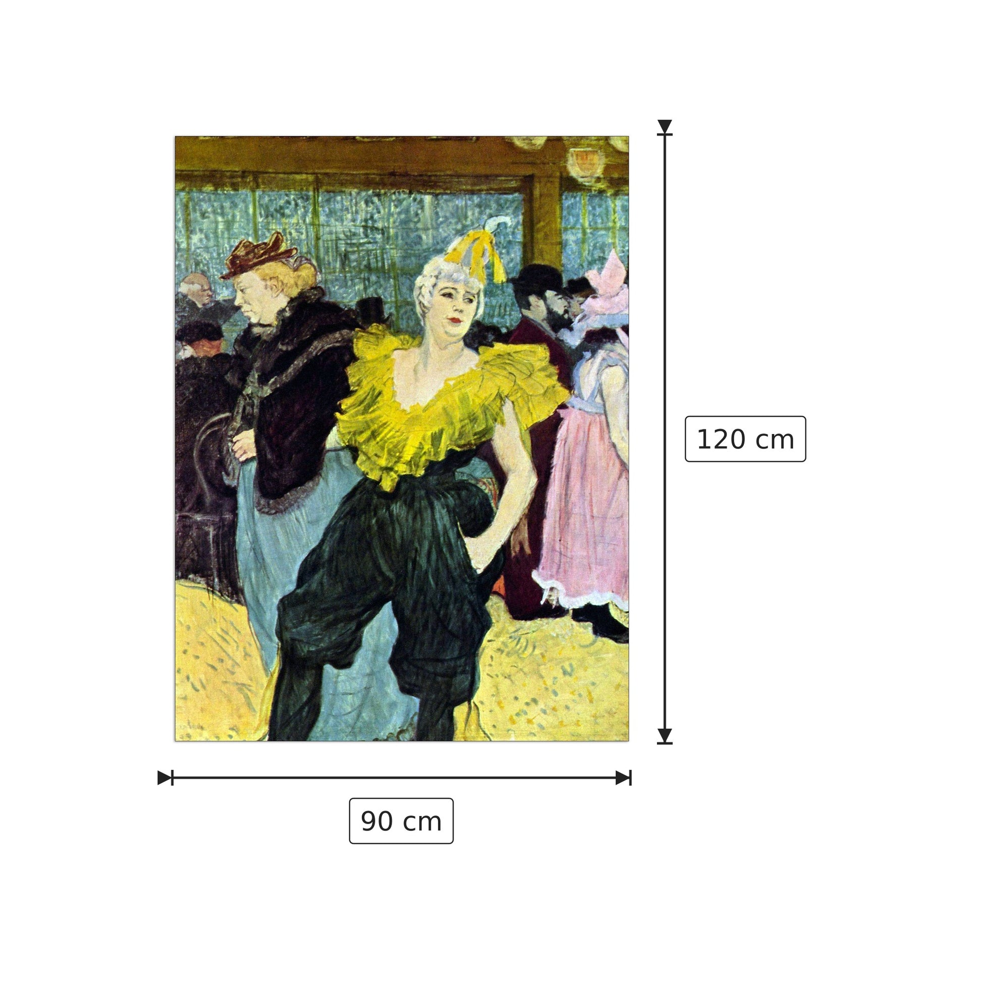 The clowness - Toulouse-Lautrec - cm 90x120 - Pannello in MDF
