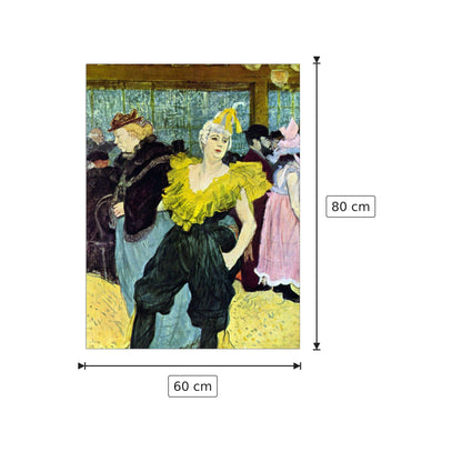 The clowness - Toulouse-Lautrec - cm 60x80 - Pannello in MDF