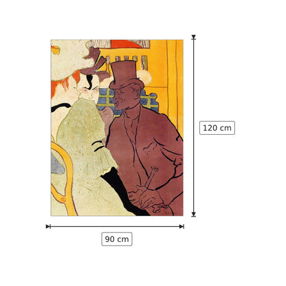 The english man at the Moulin Rouge - Toulouse-Lautrec - cm 90x120 - Pannello in MDF