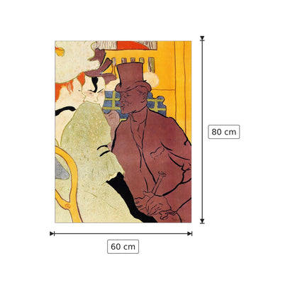 The english man at the Moulin Rouge - Toulouse-Lautrec - cm 60x80 - Pannello in MDF