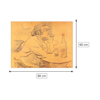 The Hangover - Toulouse-Lautrec - cm 80x60 - Pannello in MDF
