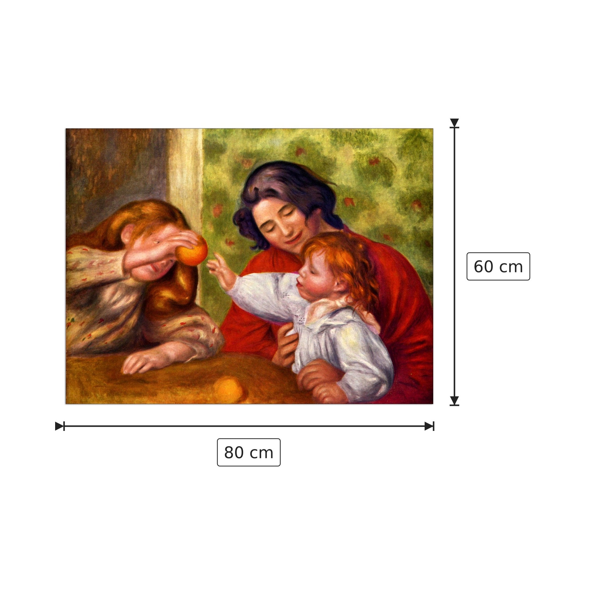 Gabrielle Jean and a girl - Renoir Pierre-Auguste - cm 80x60 - Pannello in MDF