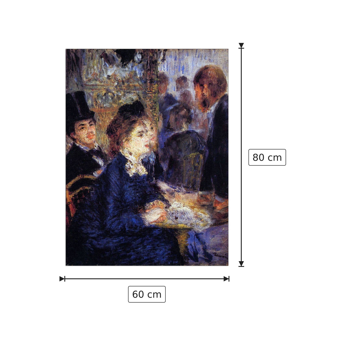 In the Cafe - Renoir Pierre-Auguste - cm 60x80 - Pannello in MDF