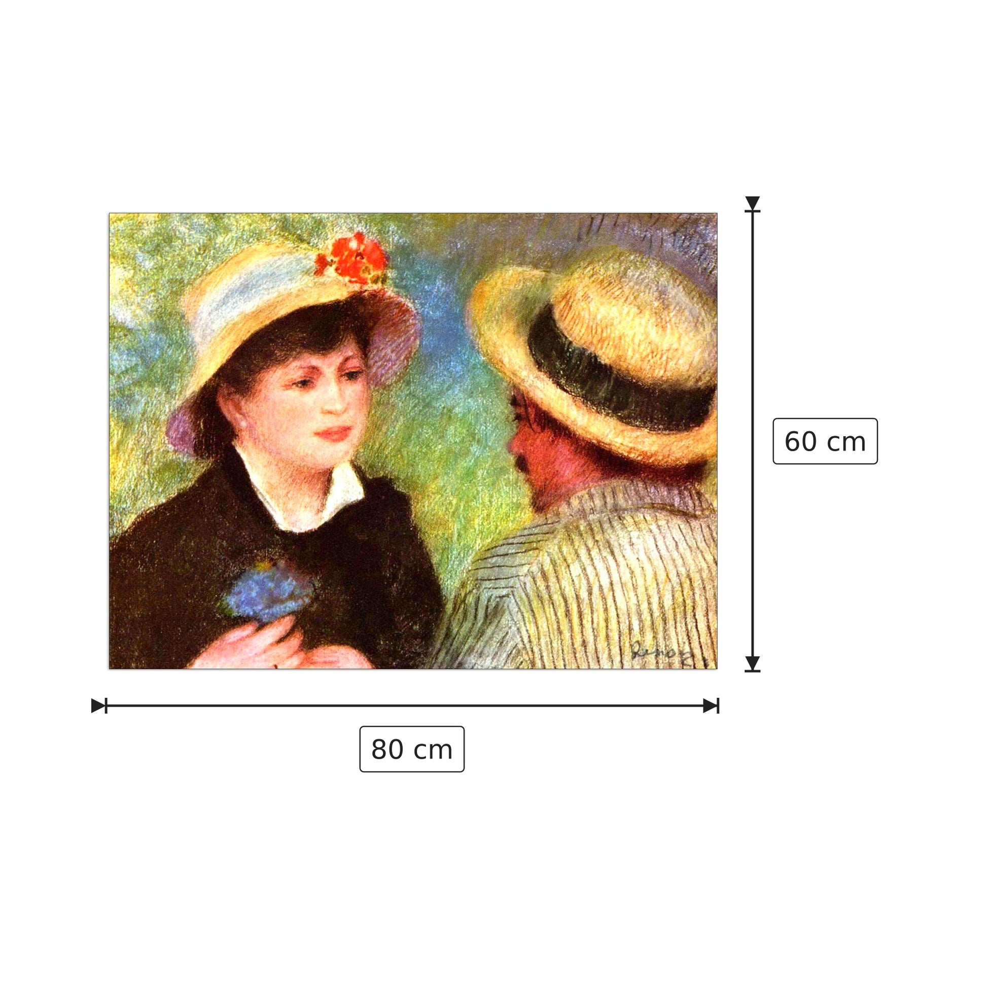Les Canotiers - Renoir Pierre-Auguste - cm 80x60 - Pannello in MDF