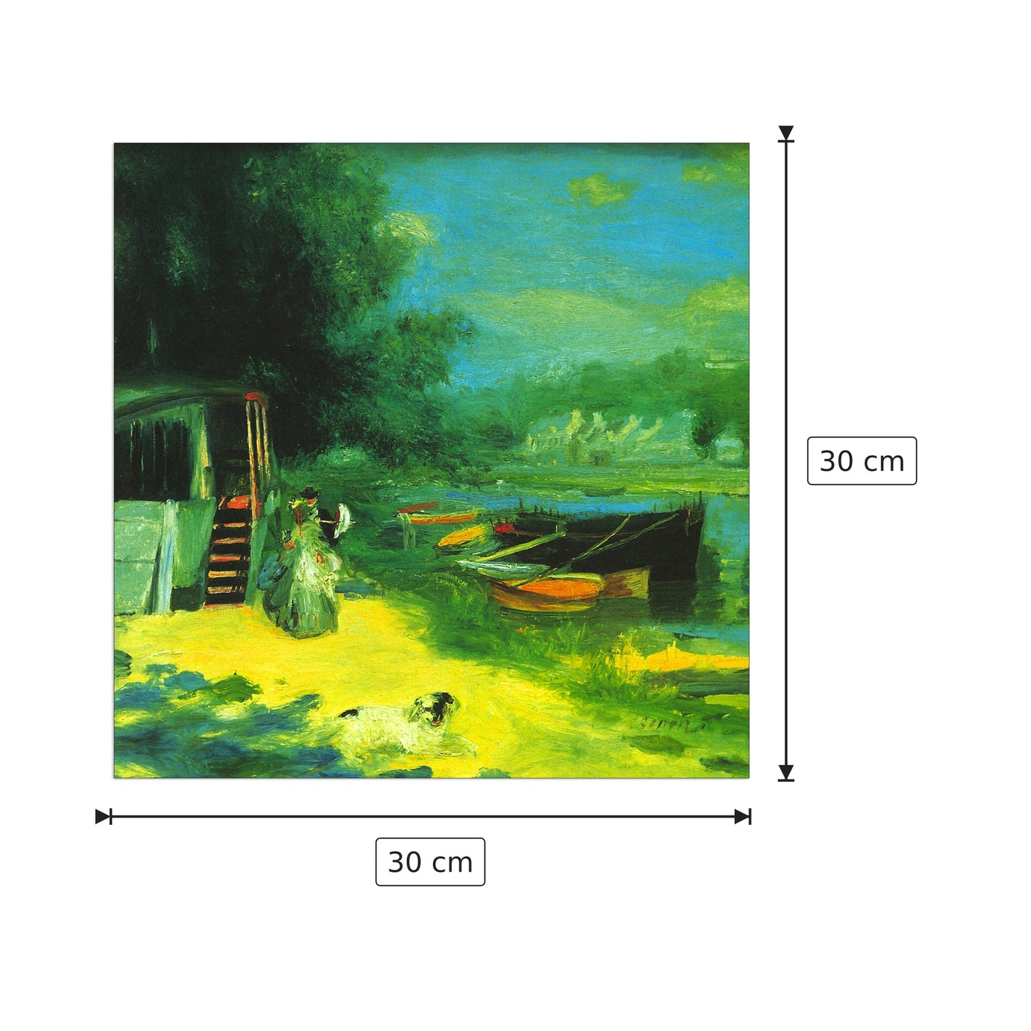 Place for Bading - Renoir Pierre-Auguste - cm 30x30 - Pannello in MDF