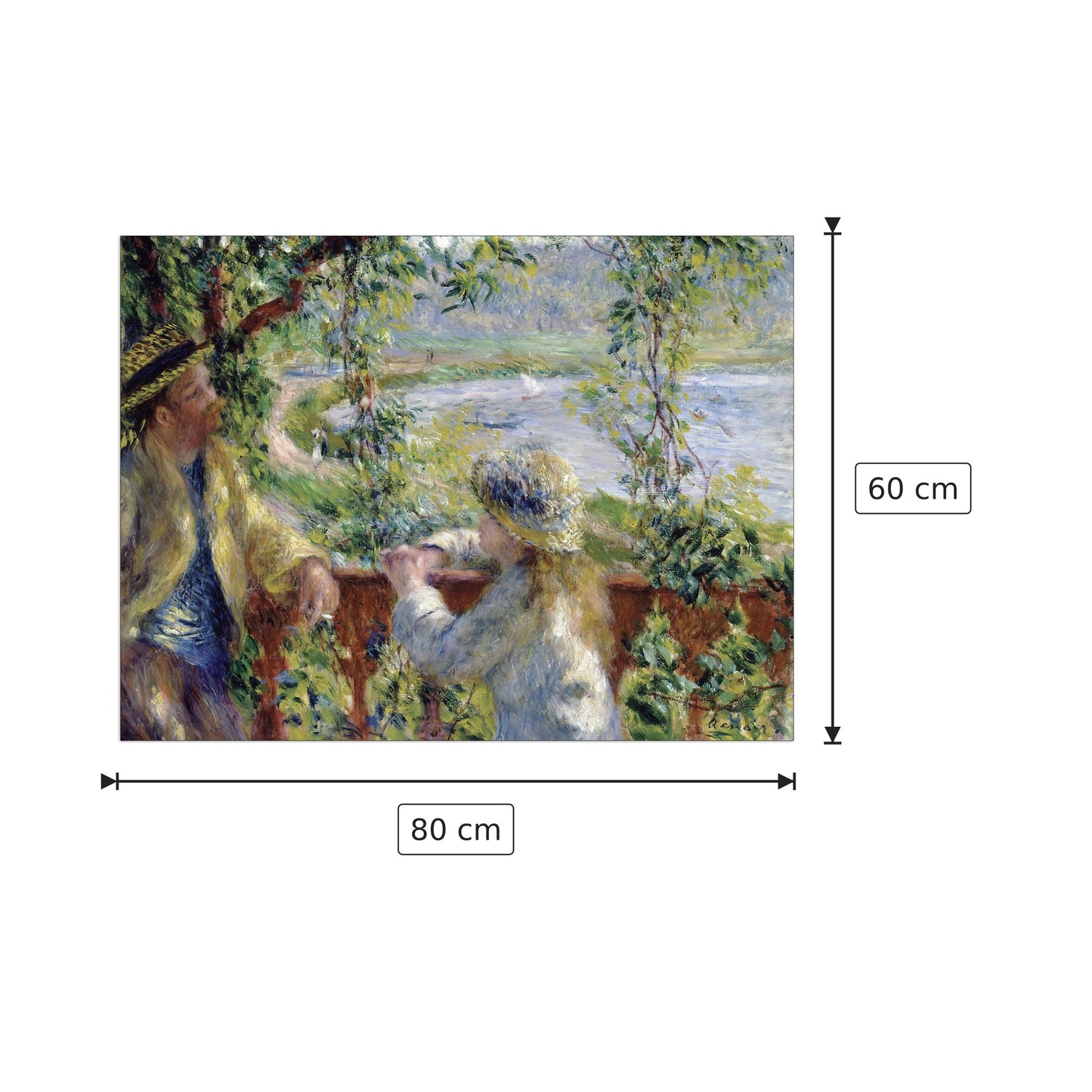 By the water - Renoir Pierre-Auguste - cm 80x60 - Pannello in MDF