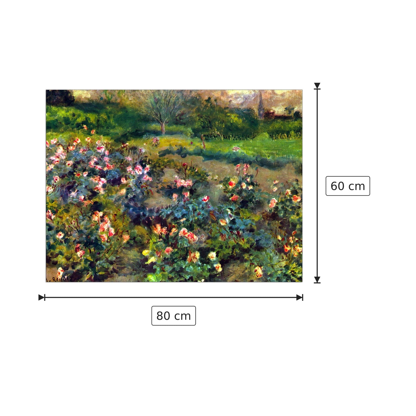 Rose grove - Renoir Pierre-Auguste - cm 80x60 - Pannello in MDF