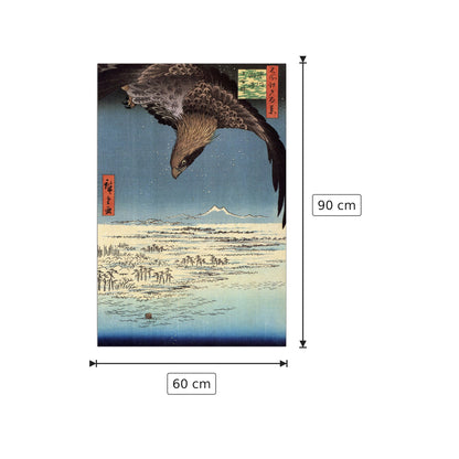 Eagle over the lowlands near Susaki - Hiroshige Utagawa - cm 60x90 - Pannello in MDF