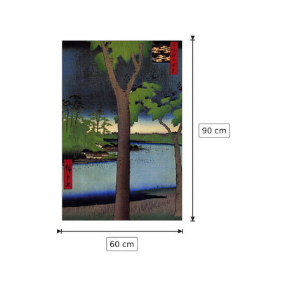 Akasaka Kiribatake - Hiroshige Utagawa - cm 60x90 - Pannello in MDF
