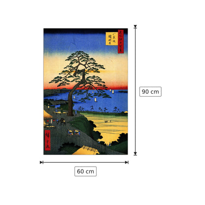 Armor-Hanging Pine - Hiroshige Utagawa - cm 60x90 - Pannello in MDF