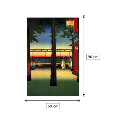 Dawn at Kanda Myojin Shrine - Hiroshige Utagawa - cm 60x90 - Pannello in MDF