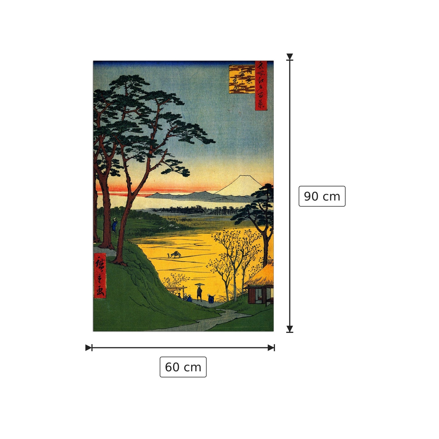 Grandpas Treehouse - Hiroshige Utagawa - cm 60x90 - Pannello in MDF