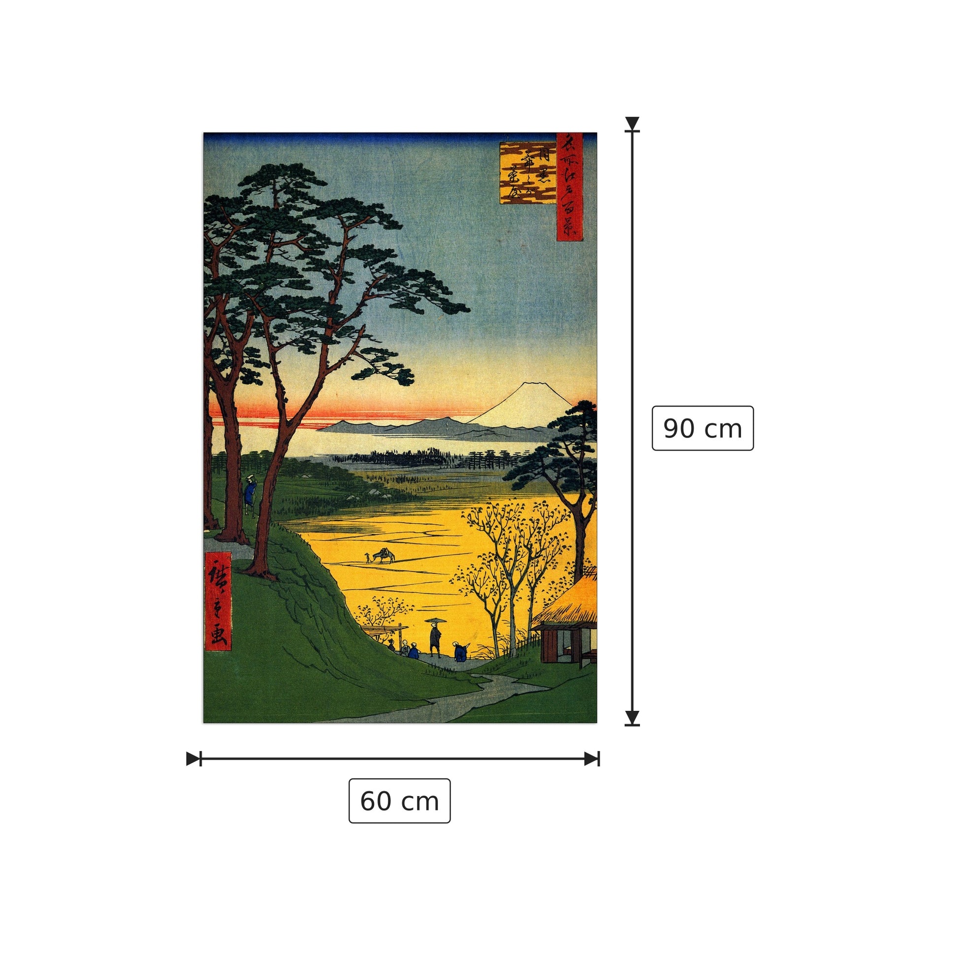 Grandpas Treehouse - Hiroshige Utagawa - cm 60x90 - Pannello in MDF