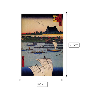 Honganji Temple - Hiroshige Utagawa - cm 60x90 - Pannello in MDF