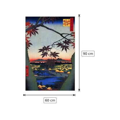 Maple Trees at Mama - Hiroshige Utagawa - cm 60x90 - Pannello in MDF